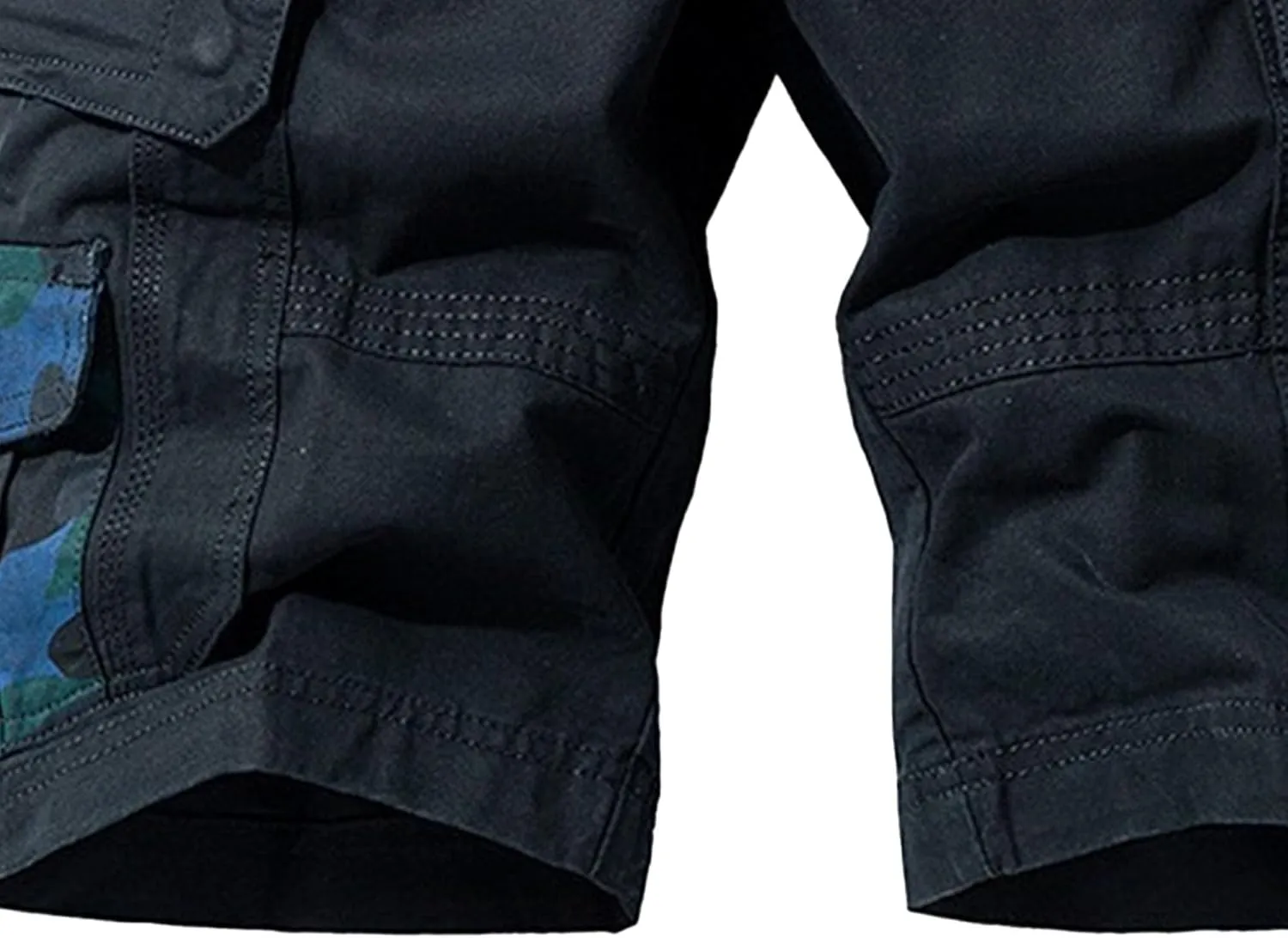 Men's Relaxed Fit Outdoor Jean Trunk Cotton Twill Lightweight Cargo Shorts Zipper Pockets Solid Hiking Short Pants