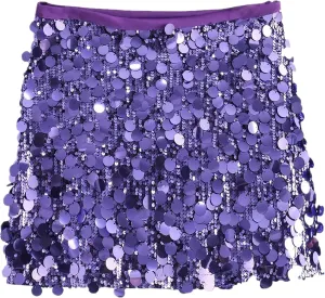 Mini Pleated Skirts for Women, Y2K High Waist Stretchy Tennis Skater A-Line Short Skirt with Shorts Underneath. Purple