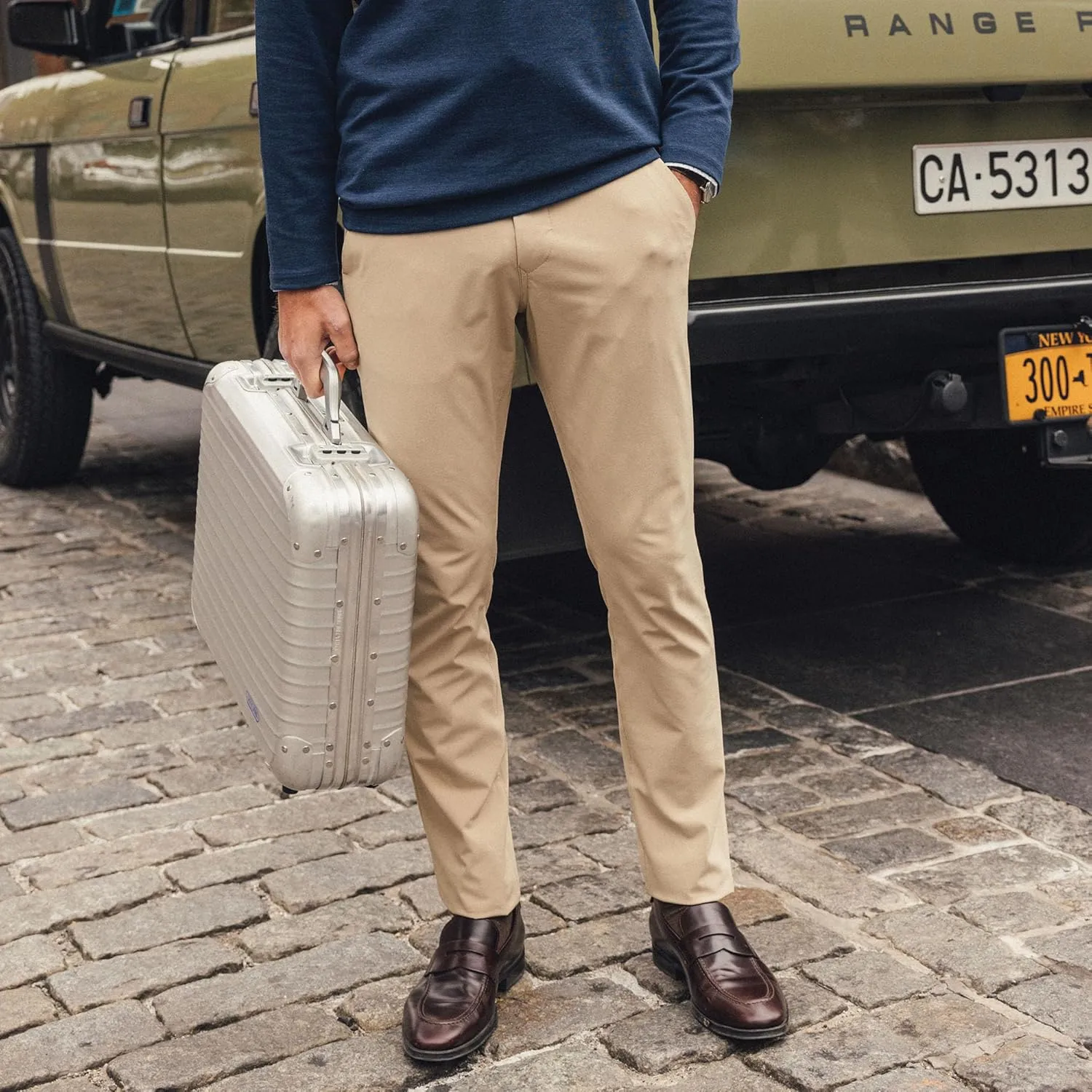 Mizzen Main Men's Helmsman Chino Pant, Athletic Tapered Fit, Wrinkle-Resistant, Moisture Wicking, Four-Way Stretch