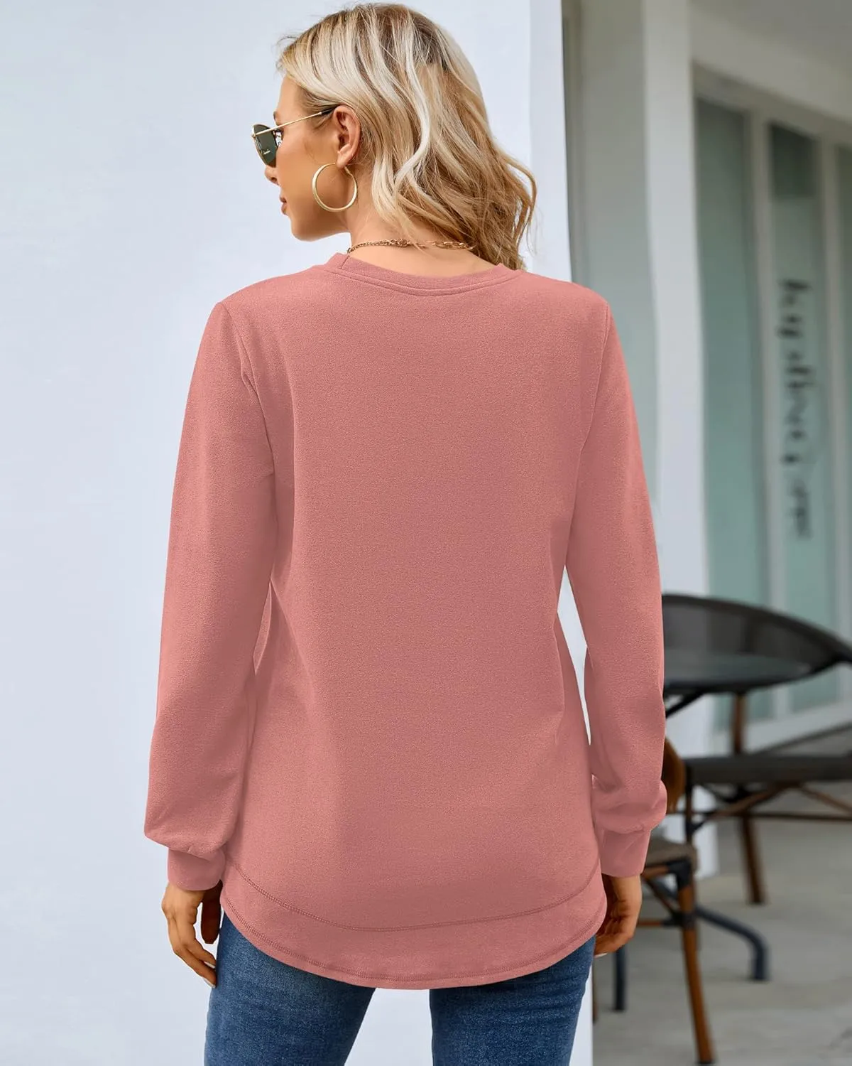 MOLERANI Sweatshirts for Women Casual Long Sleeve Crewneck Shirts Tunic Tops