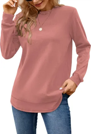 MOLERANI Sweatshirts for Women Casual Long Sleeve Crewneck Shirts Tunic Tops