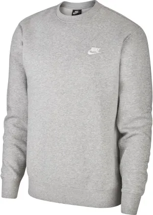 Nike Men's NSW Club Crew, Dark Grey Heather/White, Large