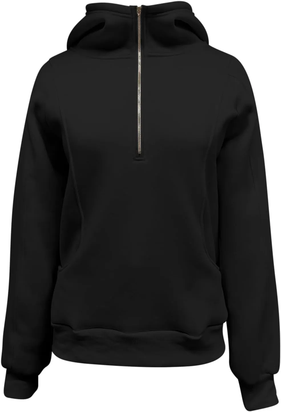 Oversized Hoodies For Women Trendy 2024 Half Zip Up Fleece Hooded Sweatshirt Casual Fall Pullover Tops y2k Outfits