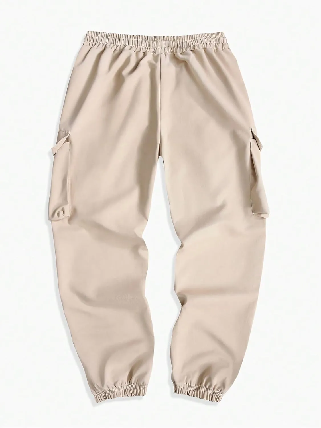 OYOANGLE Men's Graphic Print Jogger Cargo Pants Drawstring Elastic Waist Pockets Casual Trousers Streetwear