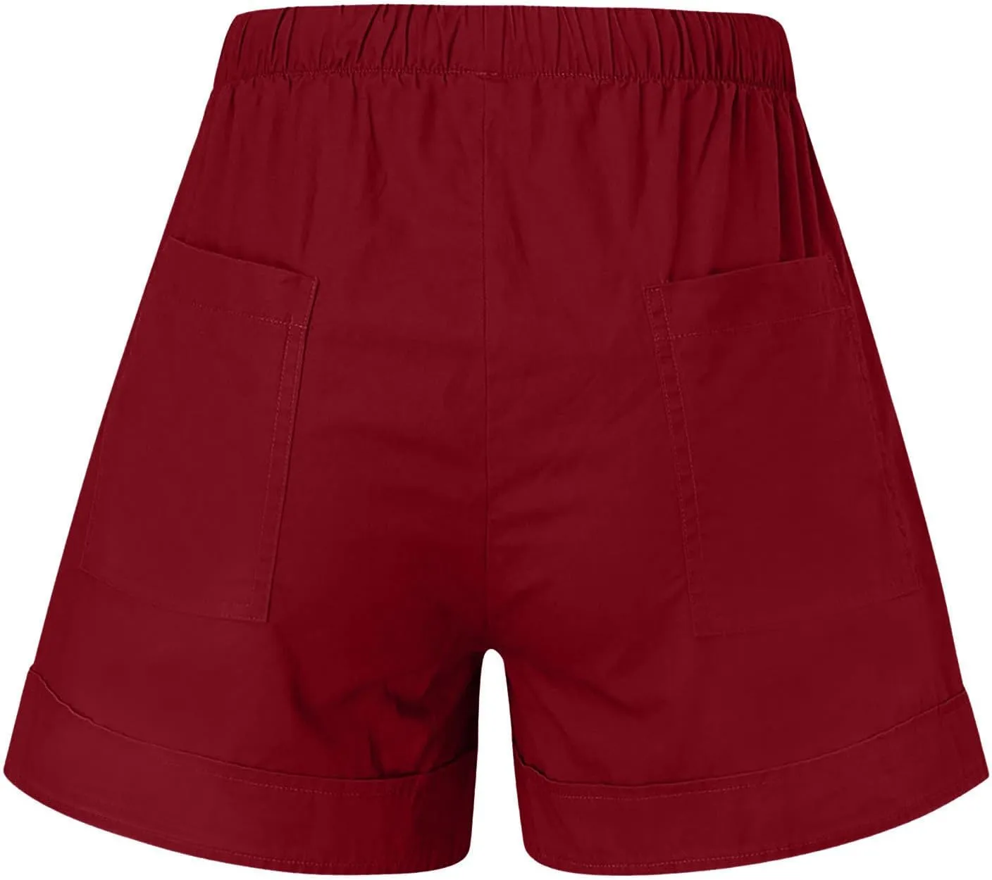 Plus Size Casual Shorts for Women Stretchy Loose Drawstring Elastic Waist Pocketed Wear Summer Outdoor Comfy Pants