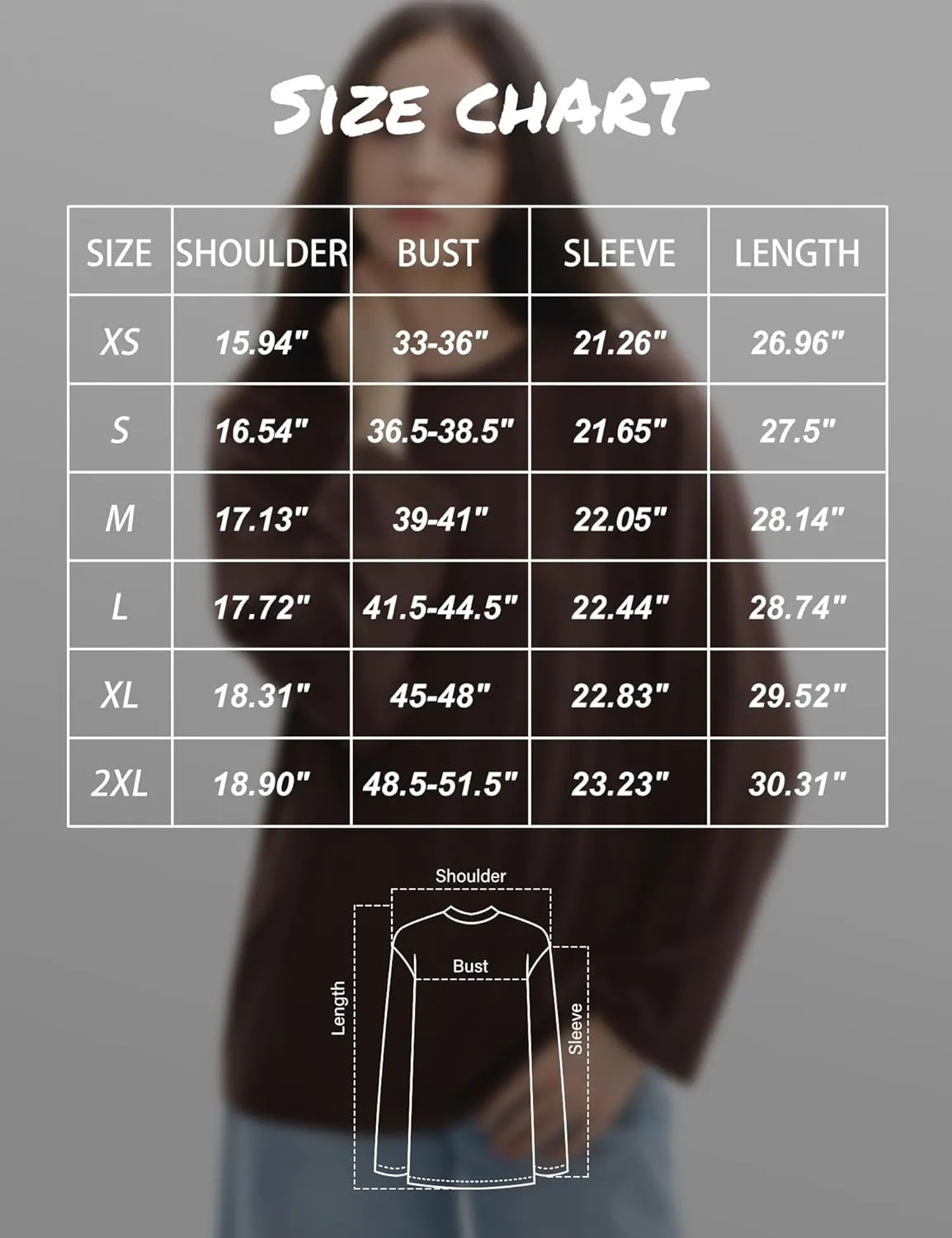PUMIEY Women's Oversized Long Sleeve T Shirts Crew Neck Loose Fit Tops Casual Basic Tee Mirror Collection