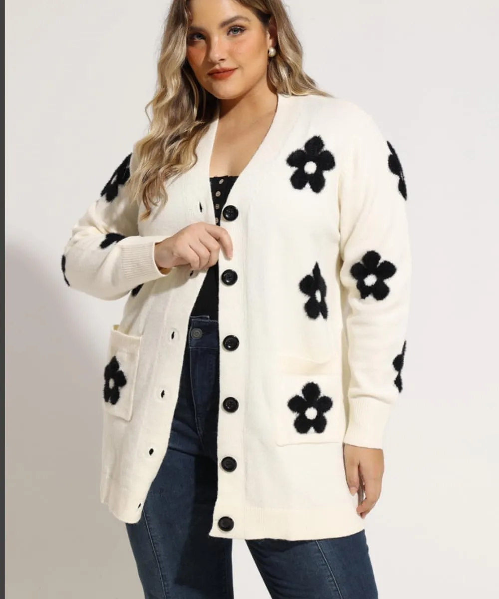 RITERA Womens Plus Size Cardigans Sweatershirts Coat Open Front Button Up Long Sleeeve Oversize Winter Outfit XL-5XL
