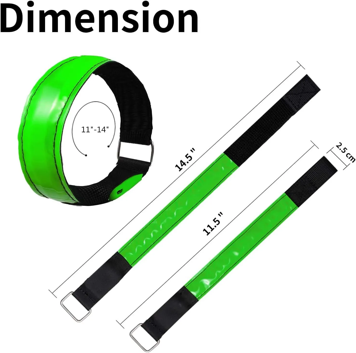 Running Light for Runners (2 Pack) Rechargeable LED Armband Reflective Running Gear, LED Light Up Band for Joggers Bikers Walkers