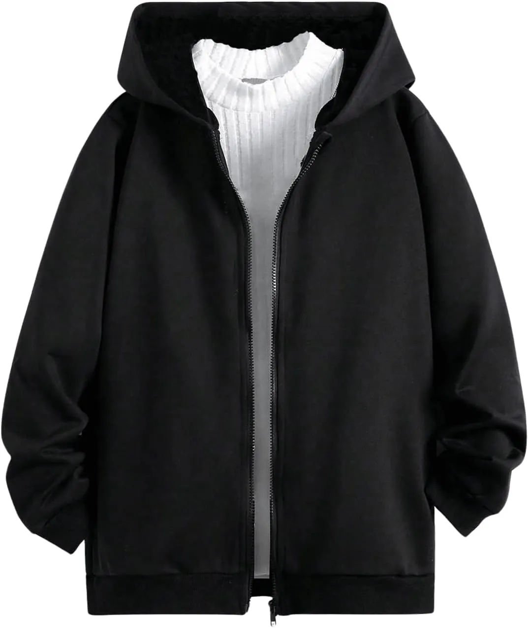 SOLY HUX Boy's Zip Up Hooded Sweatshirt Jacket Classic Long Sleeve Hoodie Outerwear Casual Fall Outfits