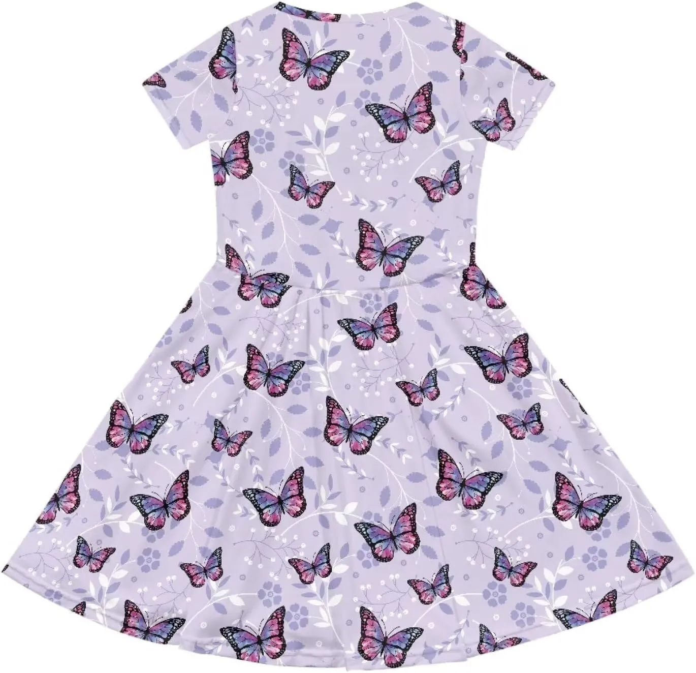 Summer Knee-Length Dresses for Girls 2-14 Years Old Machine Washable and Wrinkle-Resistant