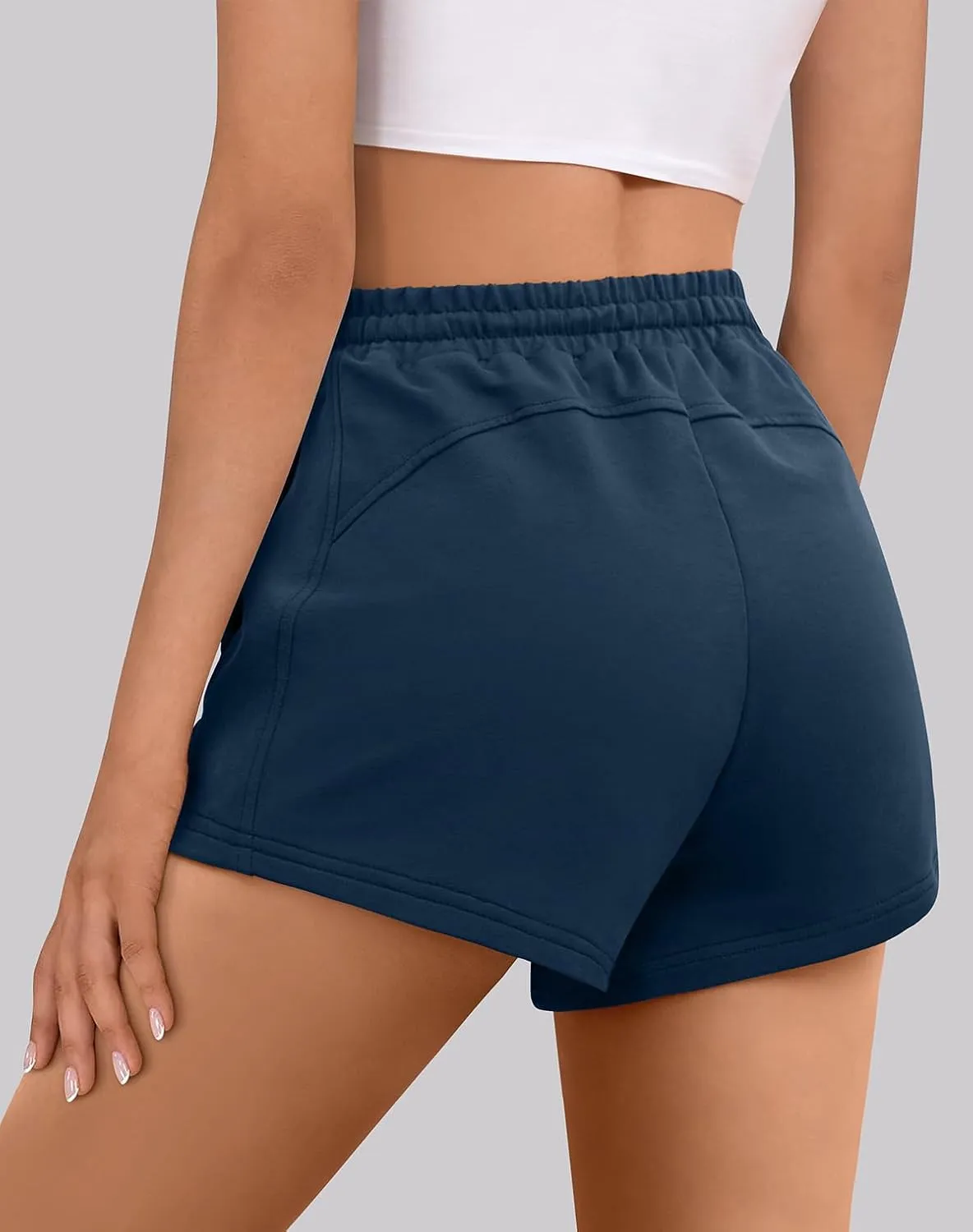 Sweat Shorts Women Comfy Trendy Casual Summer Drawstring Cotton Lounge Shorts Womens Athletic Outfits Clothes