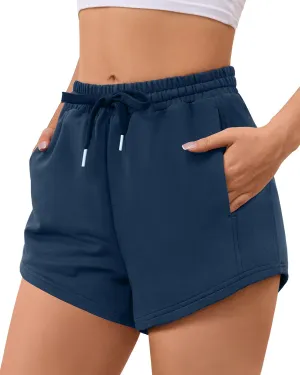 Sweat Shorts Women Comfy Trendy Casual Summer Drawstring Cotton Lounge Shorts Womens Athletic Outfits Clothes