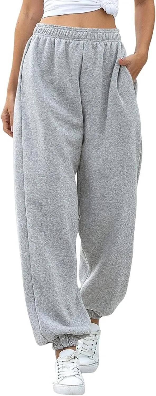 Sweatpants for Teen Girls,Women's High Waisted Joggers Summer Workout Baggy Yoga Pants Cinch Bottom Trousers
