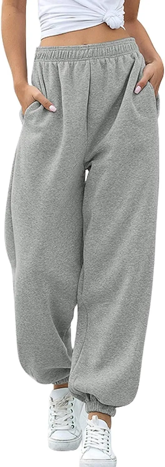 Sweatpants for Teen Girls,Women's High Waisted Joggers Summer Workout Baggy Yoga Pants Cinch Bottom Trousers