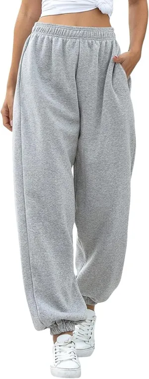 Sweatpants for Teen Girls,Women's High Waisted Joggers Summer Workout Baggy Yoga Pants Cinch Bottom Trousers