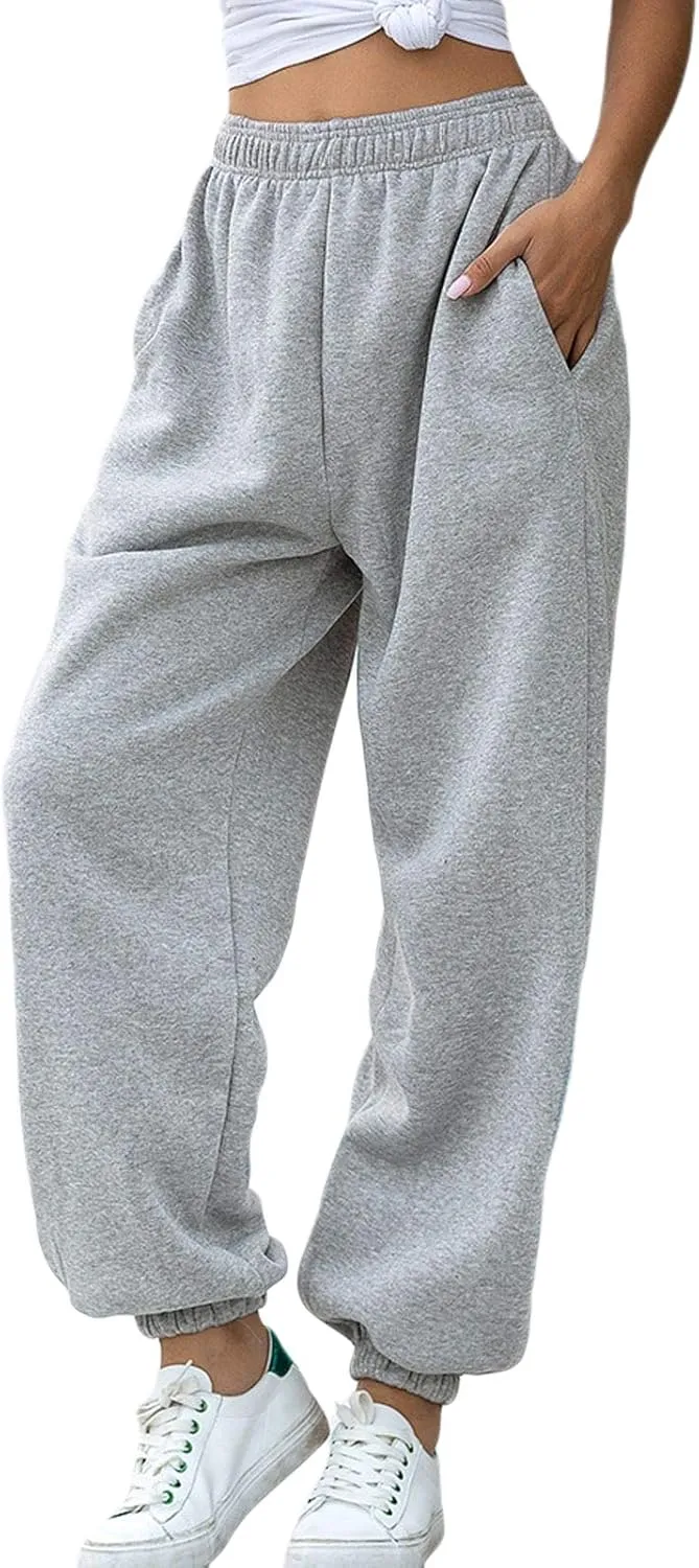 Sweatpants for Teen Girls,Women's High Waisted Joggers Summer Workout Baggy Yoga Pants Cinch Bottom Trousers