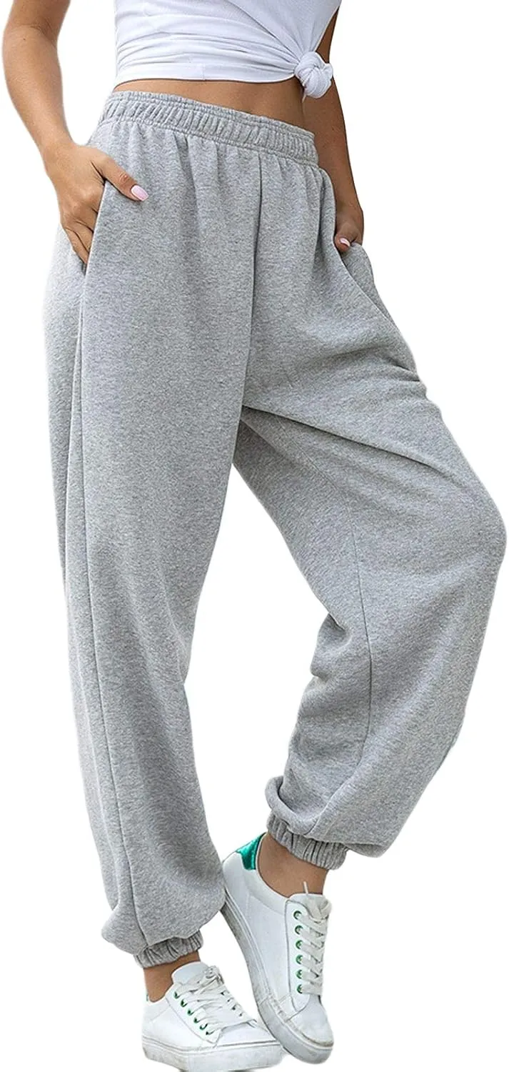 Sweatpants for Teen Girls,Women's High Waisted Joggers Summer Workout Baggy Yoga Pants Cinch Bottom Trousers