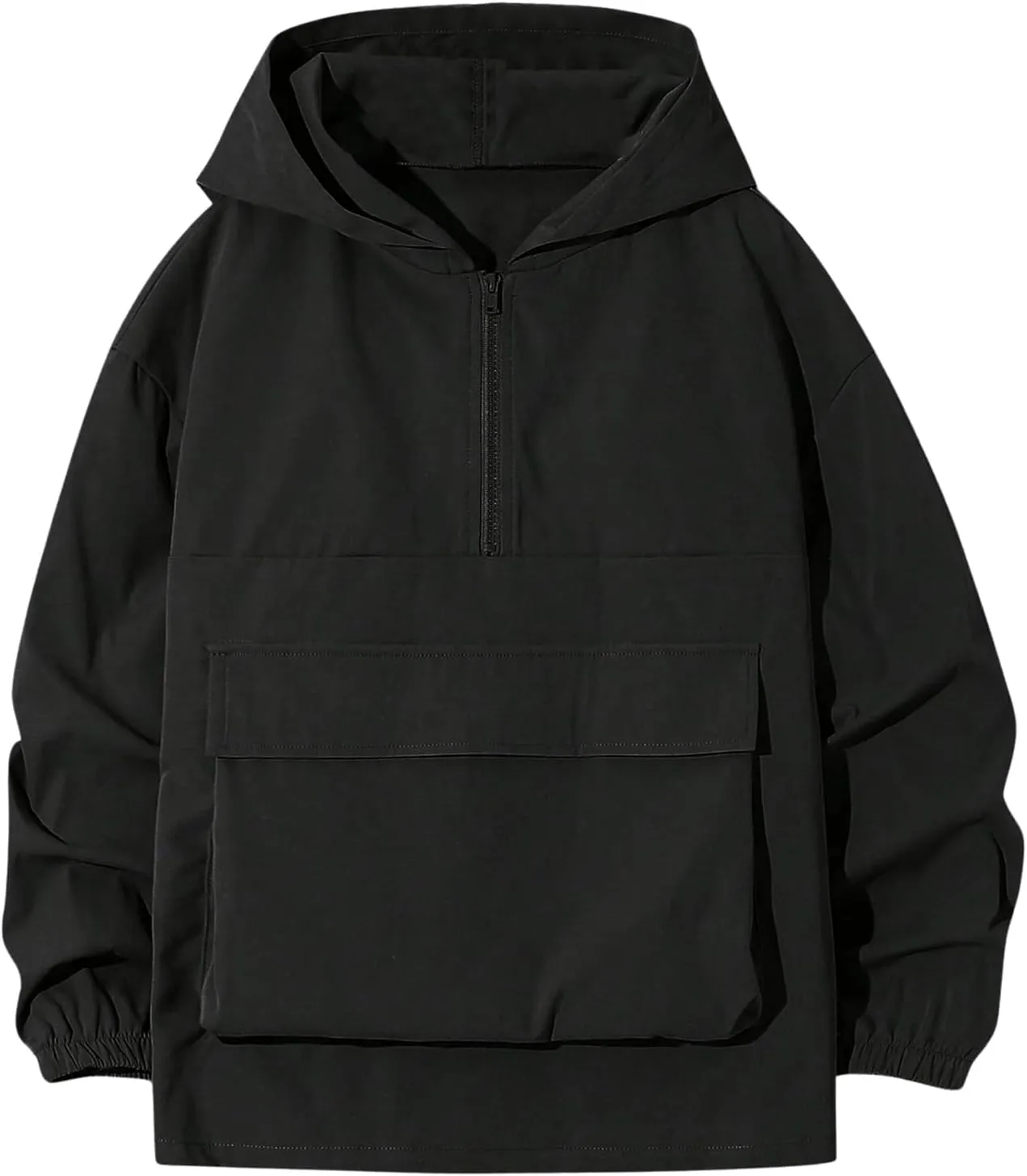 SweatyRocks Boy's Half Zip Pullover Hoodie Long Sleeve Loose Sports Jacket with Pockets