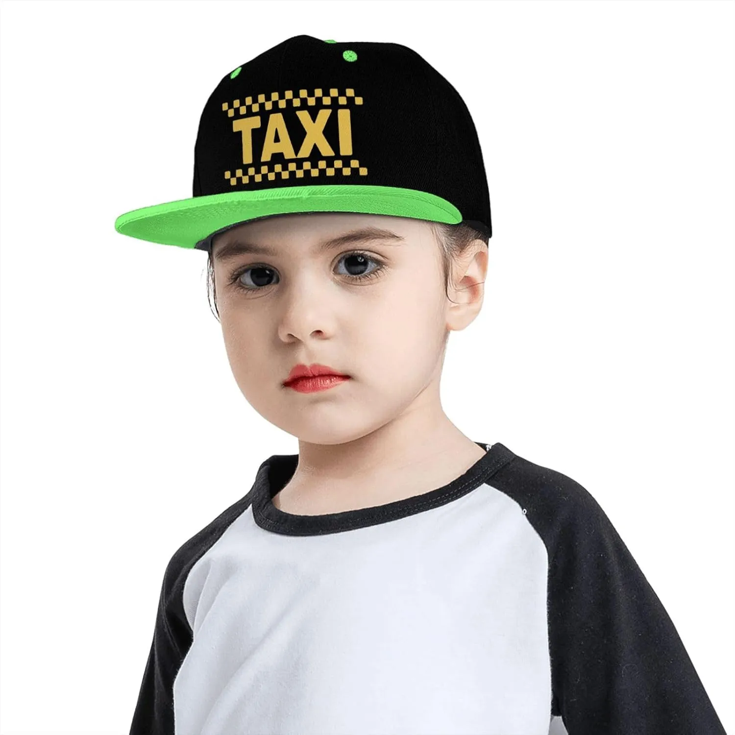 Taxi Driver Cab Flat Bill Hat Classic Adjustable Hip Hop Style Flat Bill Hat for Kids Red