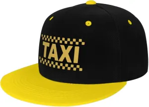 Taxi Driver Cab Flat Bill Hat Classic Adjustable Hip Hop Style Flat Bill Hat for Kids Red