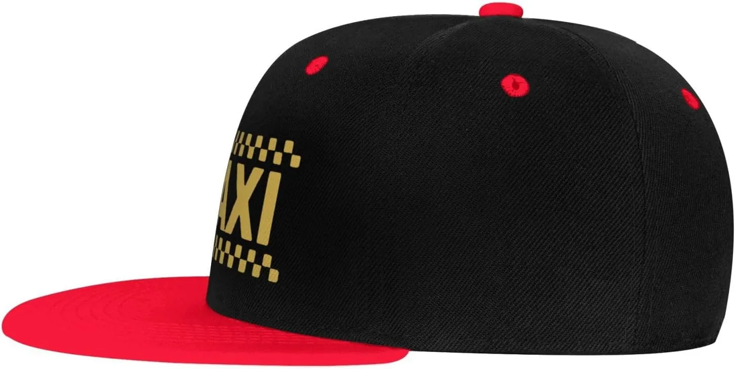 Taxi Driver Cab Flat Bill Hat Classic Adjustable Hip Hop Style Flat Bill Hat for Kids Red
