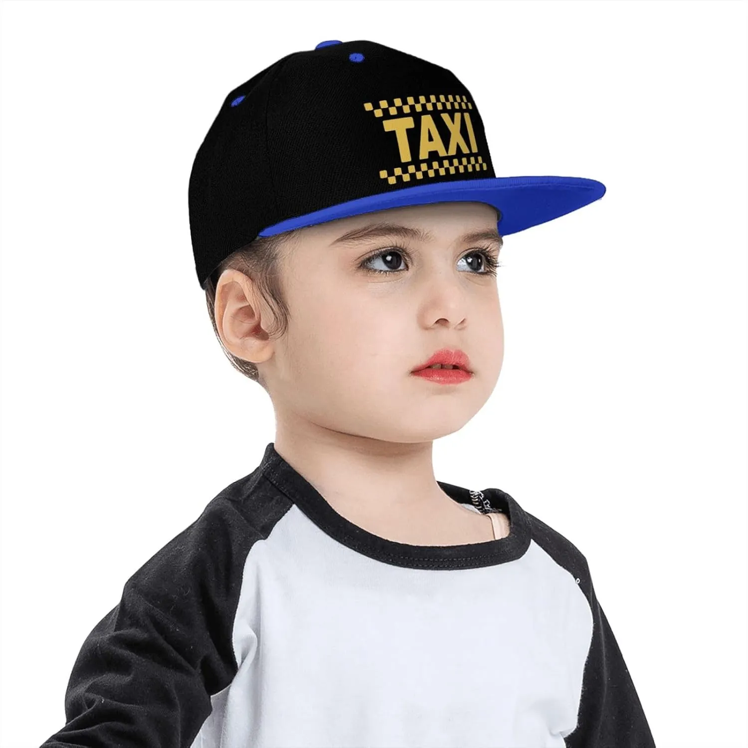 Taxi Driver Cab Flat Bill Hat Classic Adjustable Hip Hop Style Flat Bill Hat for Kids Red