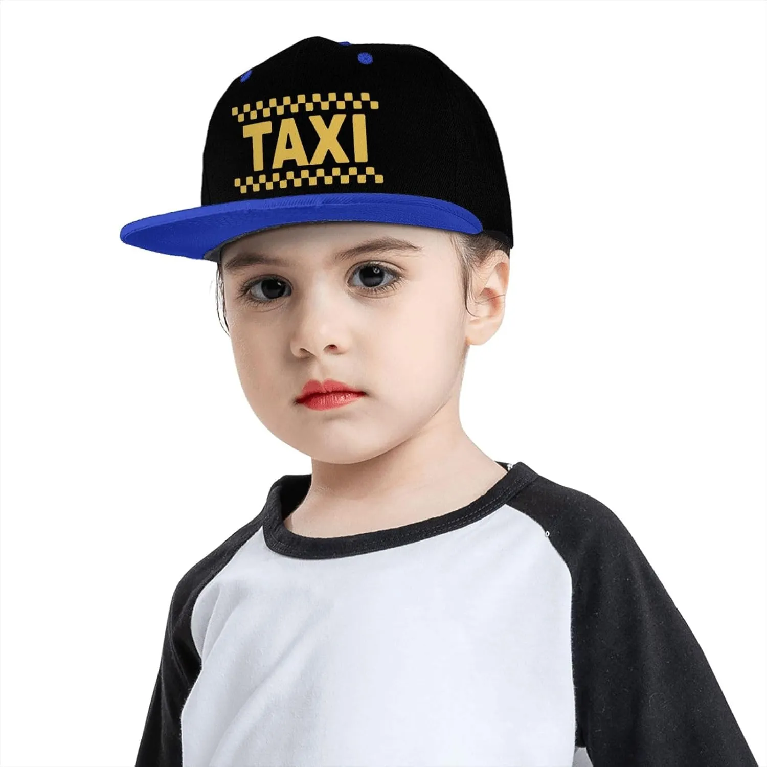 Taxi Driver Cab Flat Bill Hat Classic Adjustable Hip Hop Style Flat Bill Hat for Kids Red