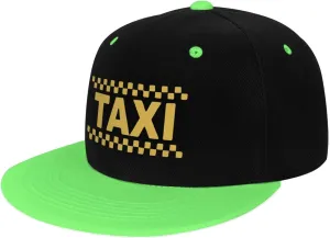 Taxi Driver Cab Flat Bill Hat Classic Adjustable Hip Hop Style Flat Bill Hat for Kids Red