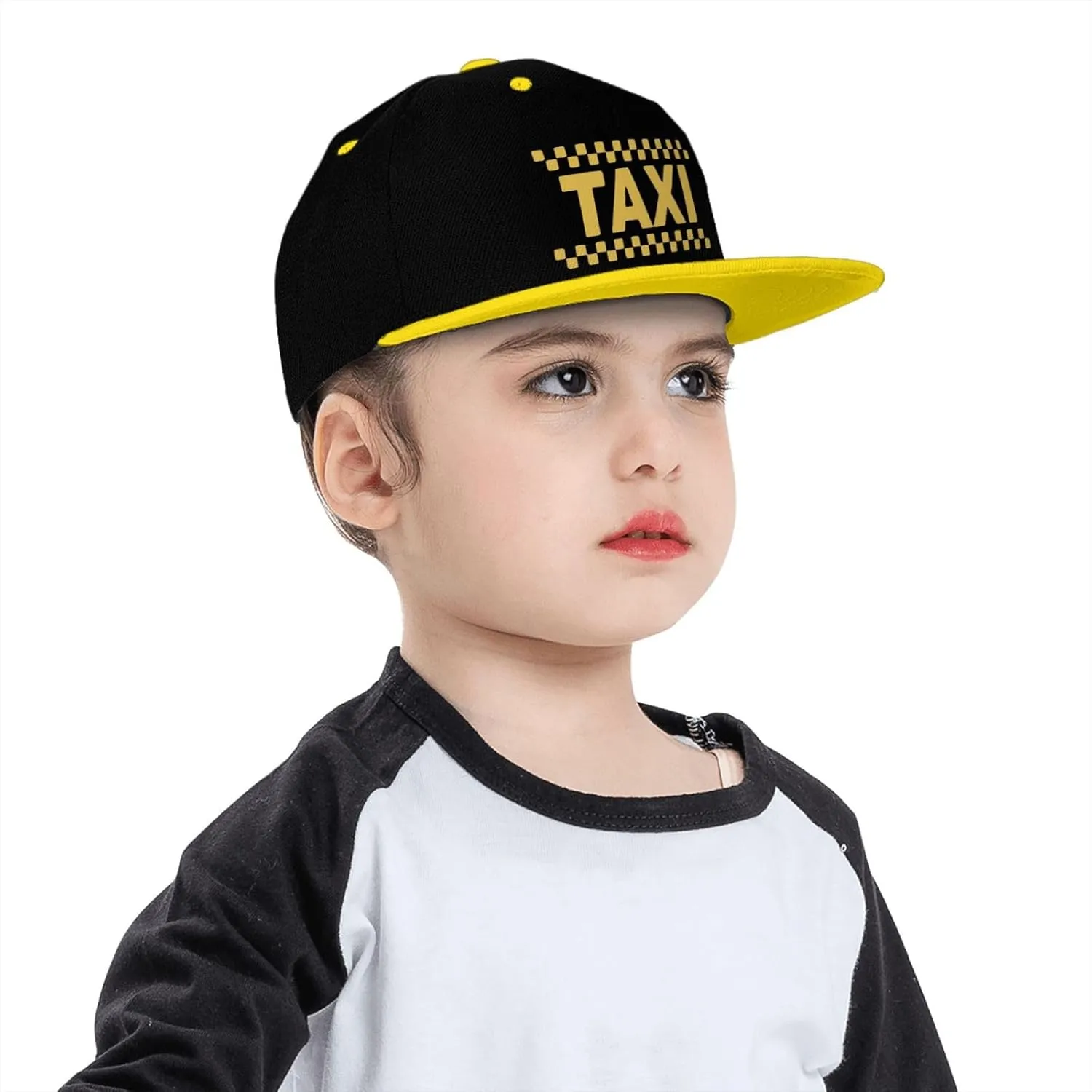 Taxi Driver Cab Flat Bill Hat Classic Adjustable Hip Hop Style Flat Bill Hat for Kids Red