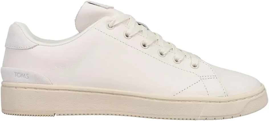 TOMS Mens Trvl Lite Leather Lace Up Sneakers Shoes Casual - Off White