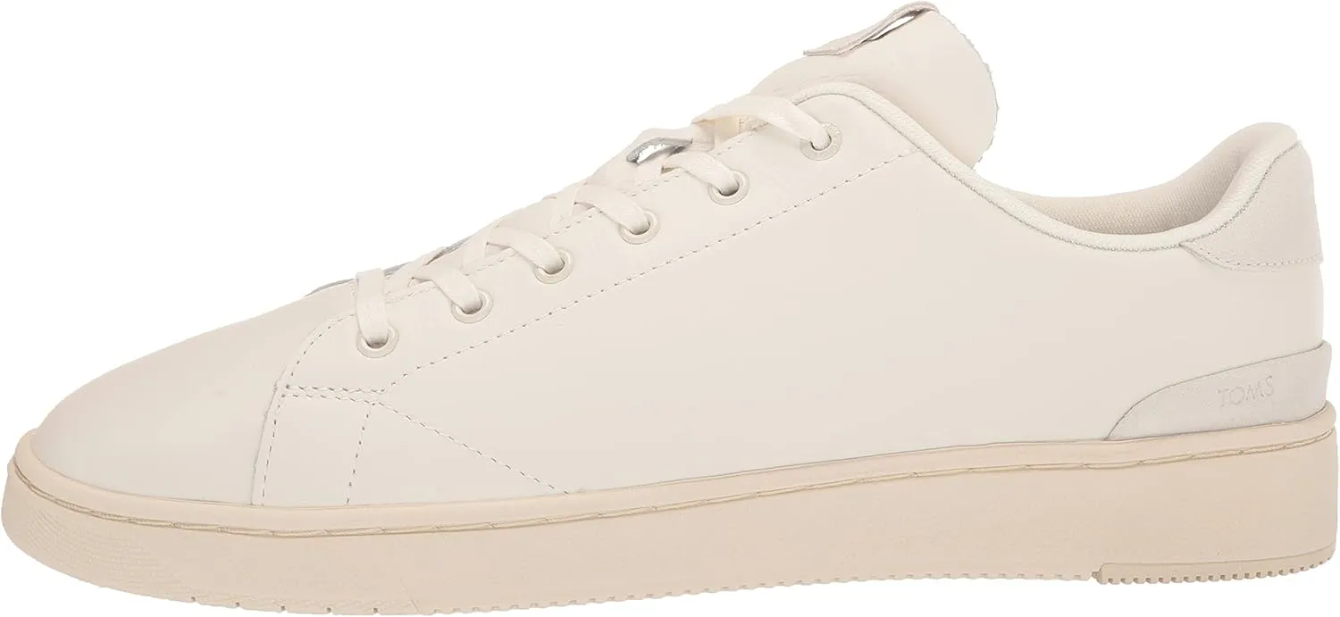 TOMS Mens Trvl Lite Leather Lace Up Sneakers Shoes Casual - Off White