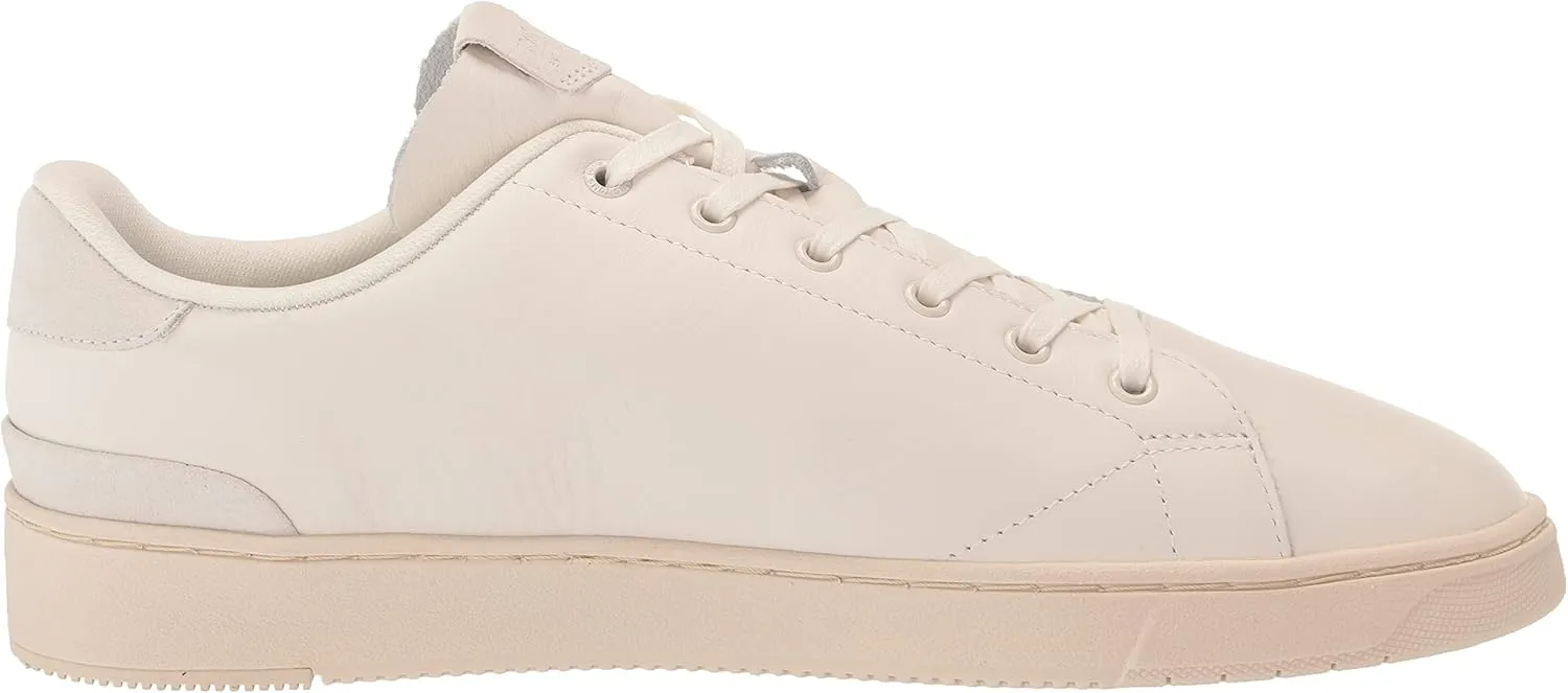 TOMS Mens Trvl Lite Leather Lace Up Sneakers Shoes Casual - Off White
