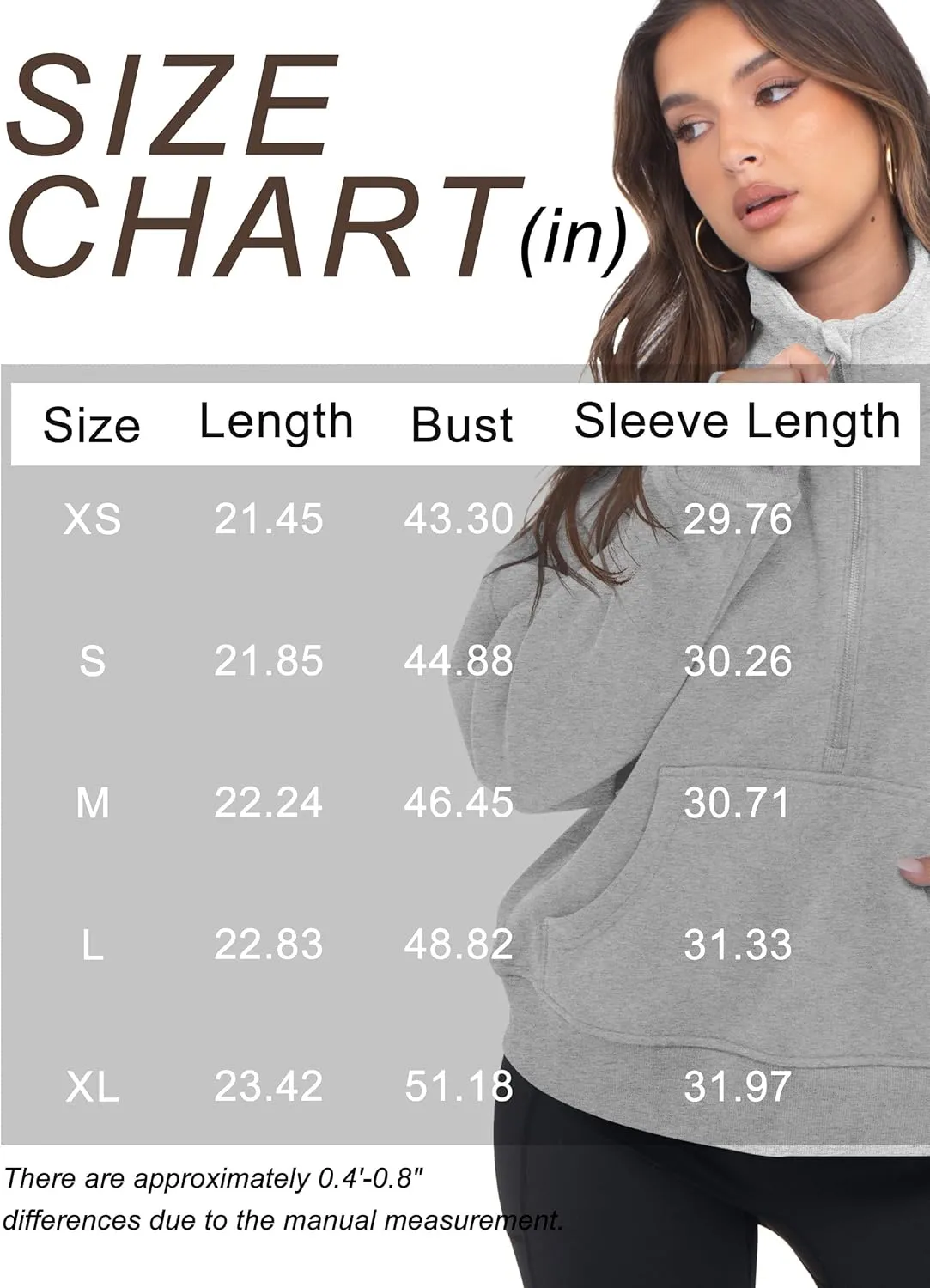 VIUTIL Womens Half Zip Sweatshirt Fleece Cropped Pullover with Thumb Hole Fall Trendy Clothes 2025