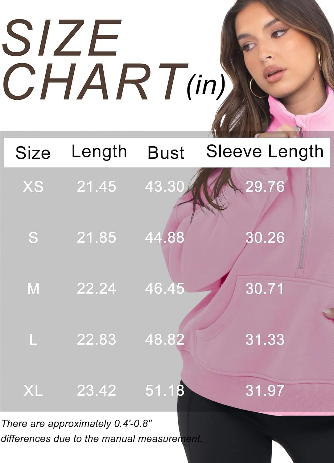 VIUTIL Womens Half Zip Sweatshirt Fleece Cropped Pullover with Thumb Hole Fall Trendy Clothes 2025
