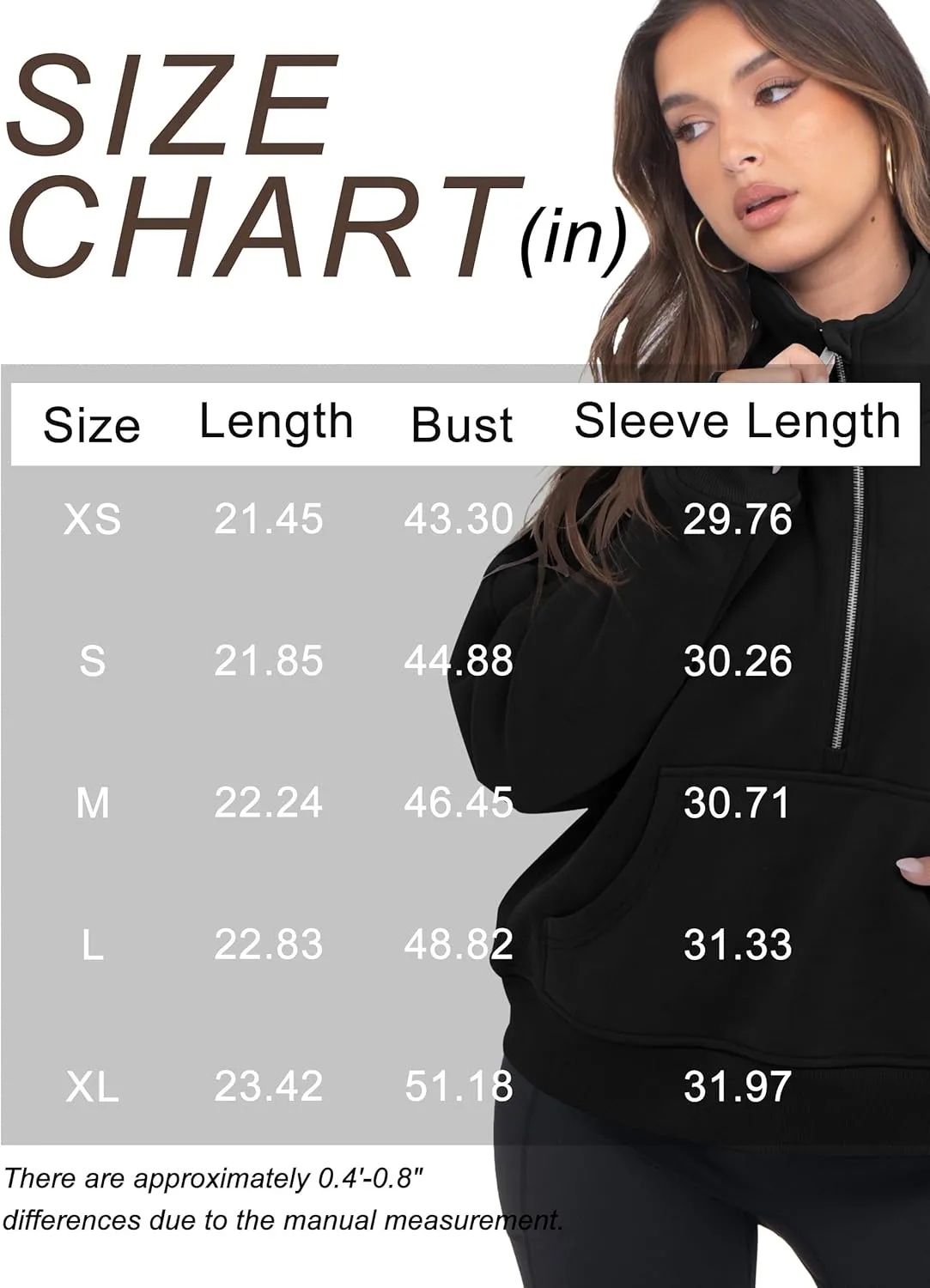 VIUTIL Womens Half Zip Sweatshirt Fleece Cropped Pullover with Thumb Hole Fall Trendy Clothes 2025