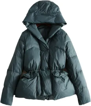 Winter Women 90% White Duck Down Coat Short Thick Warm Puffer Jacket Female Casual Waterproof Slim Black Parkas
