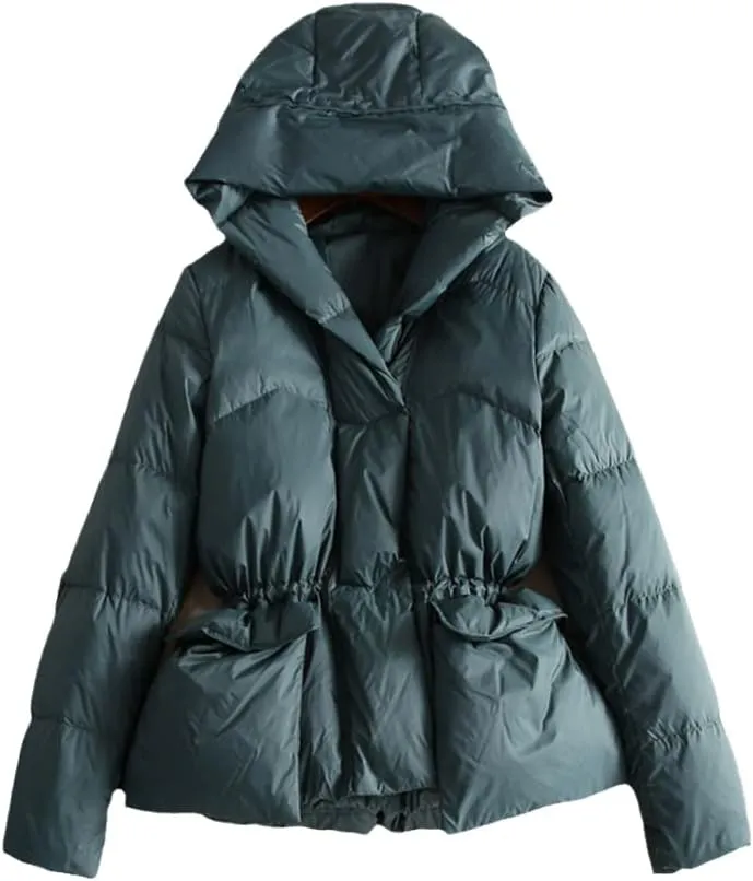 Winter Women 90% White Duck Down Coat Short Thick Warm Puffer Jacket Female Casual Waterproof Slim Black Parkas