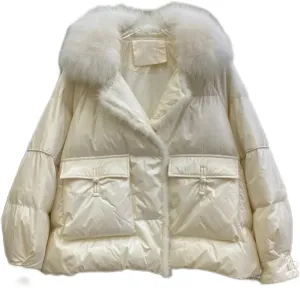 Women Down Jacket Short Puffer Coat Winter Warm Fashion Parkas