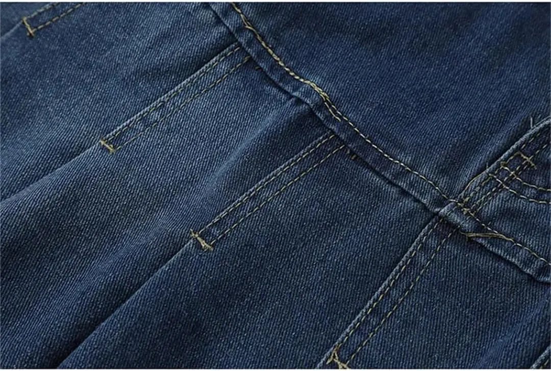 Women High Waist Denim Mini Pleated Skirts with Belt Summer A Line Skirt Korean Skirts