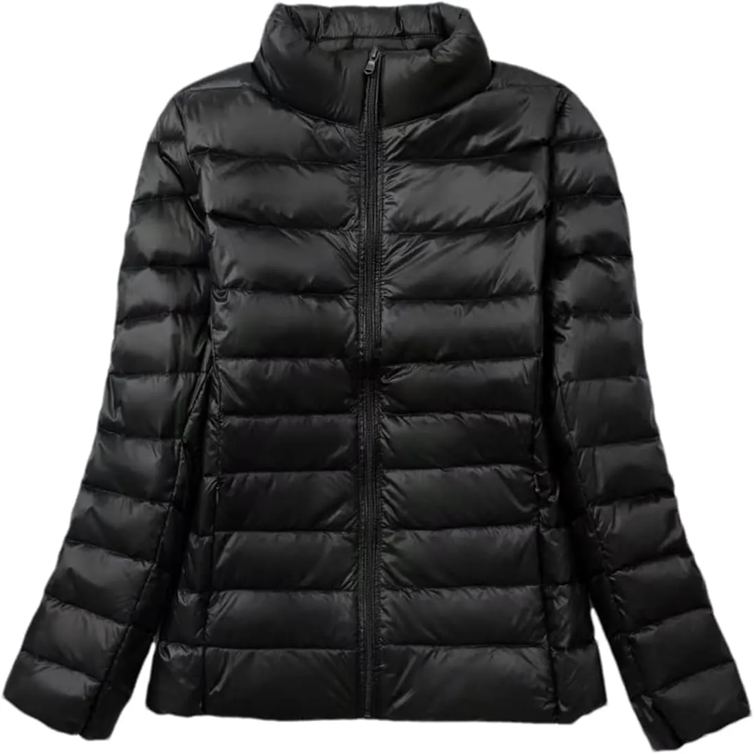 Women Hoodie Short Puffer Jackets Autumn Winter Female White Duck Down Slim Fit Coat