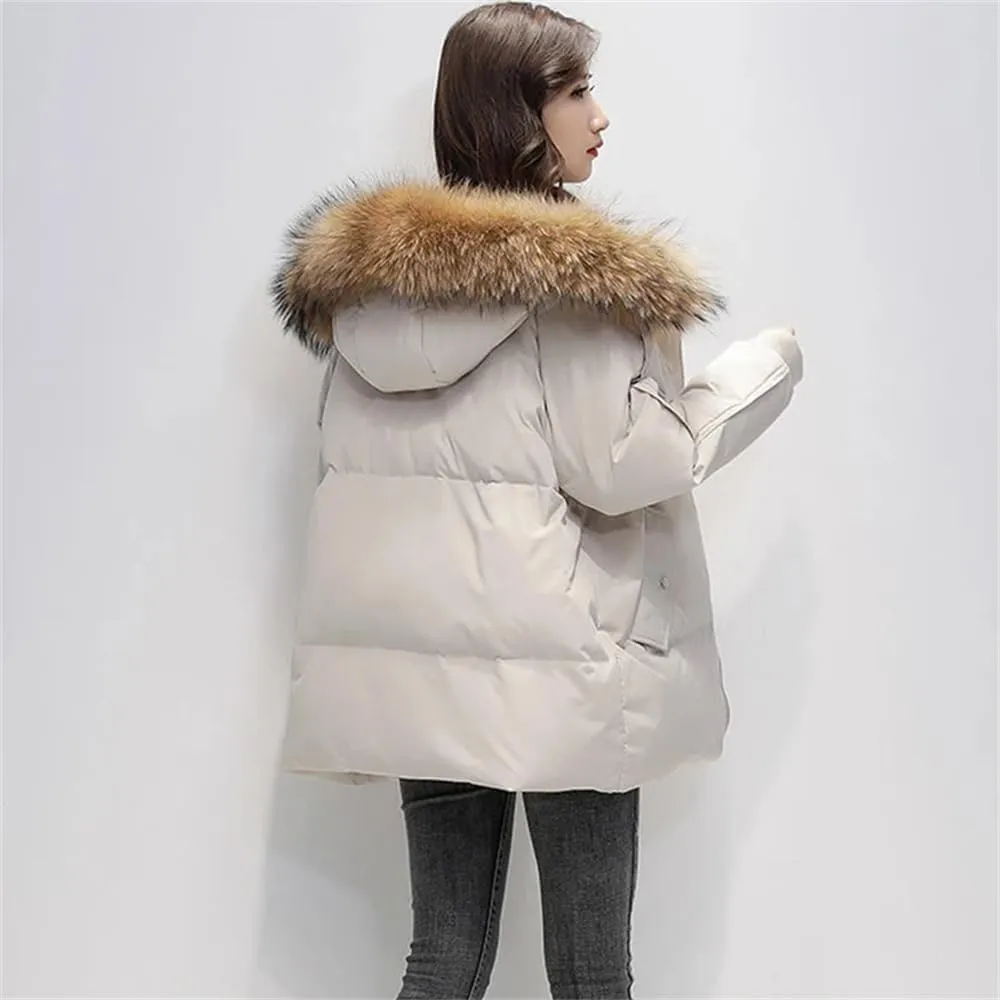 Women Short Puffer Parkas Coat Winter Loose Warm Elegant Down Jacket