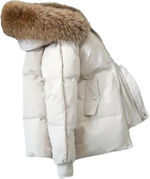 Women Short Puffer Parkas Coat Winter Loose Warm Elegant Down Jacket