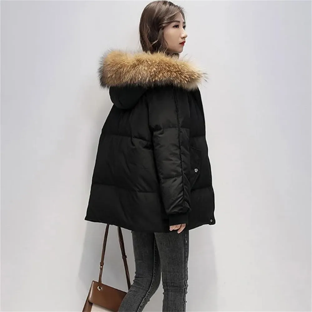 Women Short Puffer Parkas Coat Winter Loose Warm Elegant Down Jacket