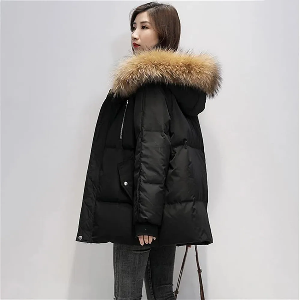 Women Short Puffer Parkas Coat Winter Loose Warm Elegant Down Jacket
