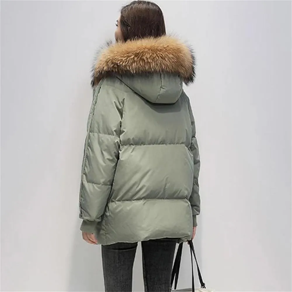 Women Short Puffer Parkas Coat Winter Loose Warm Elegant Down Jacket