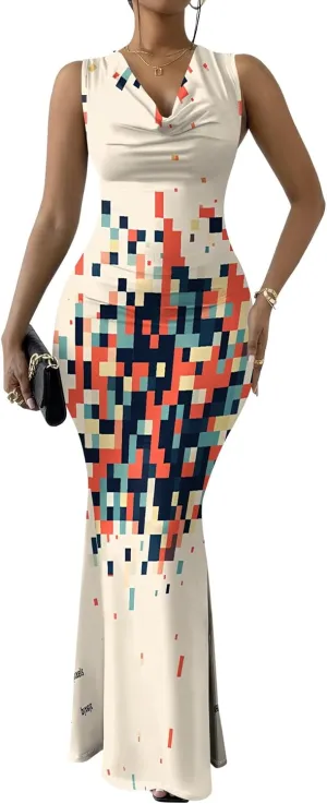 Women Summer Fashion Sexy Dress Casual Sleeveless Bodycon Sundress Elegant Pencil Curve Party Evening Dresses