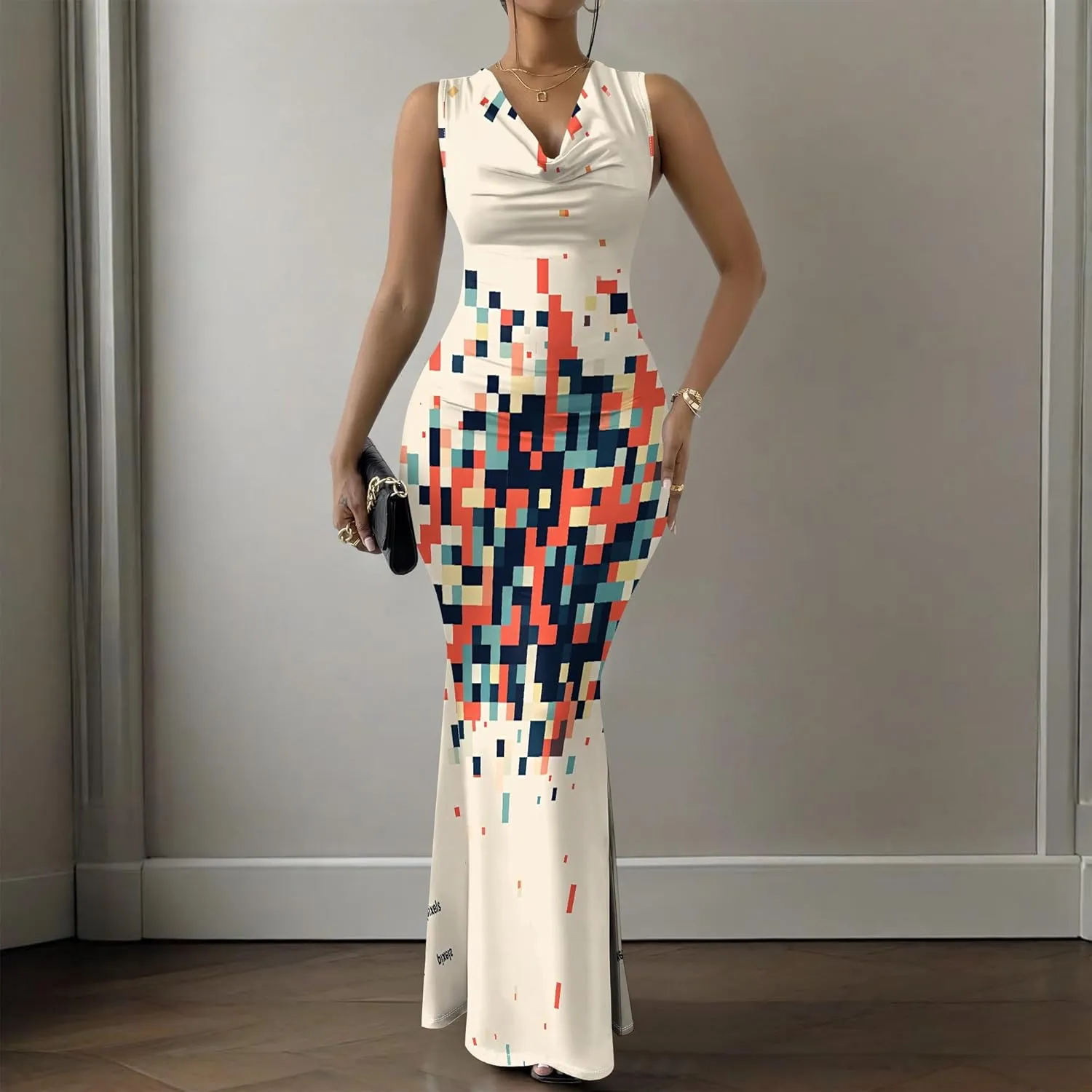 Women Summer Fashion Sexy Dress Casual Sleeveless Bodycon Sundress Elegant Pencil Curve Party Evening Dresses
