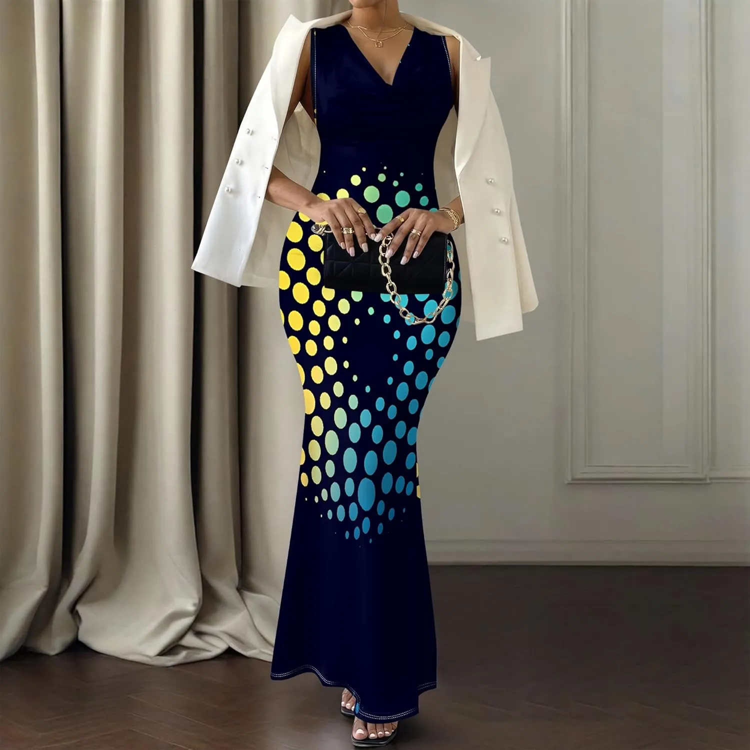 Women Summer Fashion Sexy Dress Casual Sleeveless Bodycon Sundress Elegant Pencil Curve Party Evening Dresses