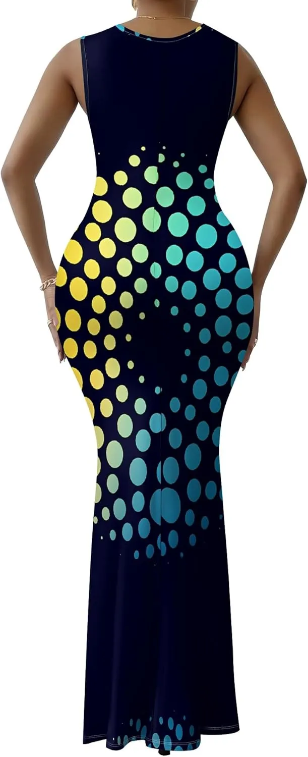Women Summer Fashion Sexy Dress Casual Sleeveless Bodycon Sundress Elegant Pencil Curve Party Evening Dresses