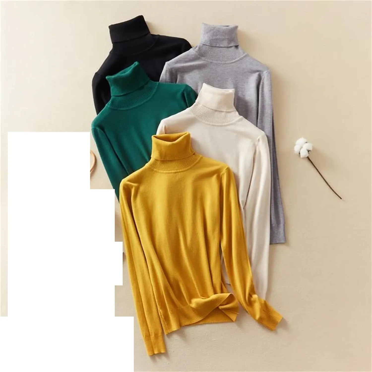 Women Thicken Knitted Turtleneck Oversize Pullover Sweater